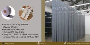 Màng Nhựa PVC Ghi Xám